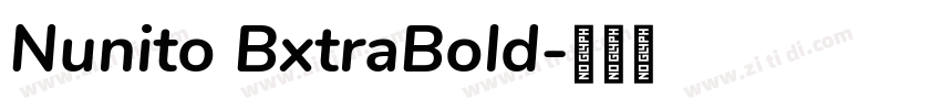 Nunito BxtraBold字体转换